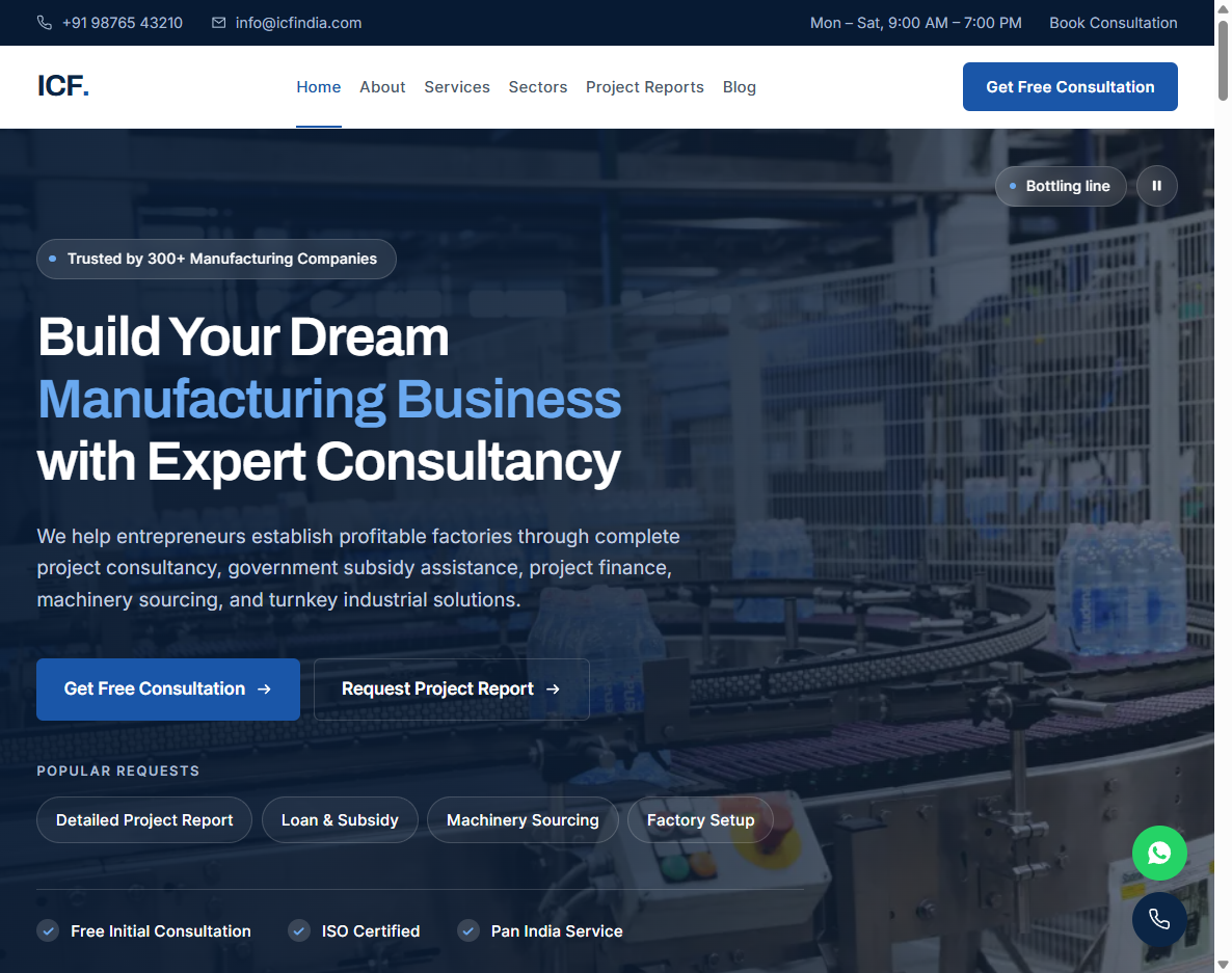 ICF — Industrial Consultancy Firm — A consultancy that reads as credible at a glance